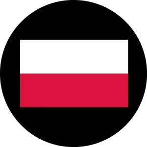 GOBO sklíčko s vlajkou Poľska, dvojfarebná verzia