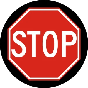 GOBO sklíčko so značkou STOP, dvojfarebná verzia